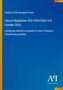 Council Regulation (EU) 2024/2642, 8 October 2024, Restrictive measures against Russia; Blau mit gelben Akzent., Buch