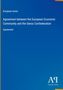 Ein blaues Cover mit Text: "European Union, Agreement between the European Economic Community and the Swiss Confederation"., Buch