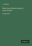 Text: "J. M. Barrie, What Every Woman Knows; A Four-Act Play, in large print." Grüner Hintergrund, "Antigonos" unten., Buch