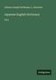 Text: "Johann Joseph Hoffmann, L. Serrurier; Japanese English Dictionary; Vol. I; Antigonos". Grüner Hintergrund., Buch