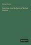 Grüner Hintergrund mit dem Text: "Michael Drayton, Selections from the Poems of Michael Drayton". Unten rechts "Antigonos"., Buch