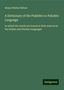 Henry Walter Bellew: Bellew, H: Dictionary of the Pukkhto or Pukshto Language, Buch