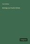 Paul Schütze: Beiträge zur Poetik Otfrids, Buch
