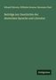 Eduard Sievers: Beiträge zur Geschichte der deutschen Sprache und Literatur, Buch