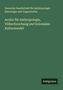 Deutsche Gesellschaft für Anthropologie Ethnologie und Urgeschichte: Archiv für Anthropologie, Völkerforschung und kolonialen Kulturwandel, Buch