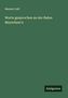 Manuel Joël: Worte gesprochen an der Bahre Meyerbeer's, Buch