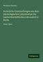 Hermann Karsten: Karsten, H: Botanische Untersuchungen aus dem physiologische, Buch