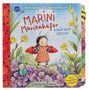 "MARINI Marienkäfer traut sich DOCH! Mein Spiel- und Mitmachbuch. Stefanie Dahle. Mit 5 Verwandschiebern. Illustration: Mädchen im Marienkäferkostüm inmitten von Blumen.", Buch