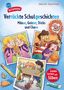 "Verrückte Schulgeschichten: Mäuse, Geister, Tricks und Chaos. Lesen lernen mit Silben." Illustration von Kindern und Mäusen., Buch