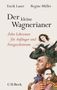 Buchtitel: "Der kleine Wagnerianer". Autoren: Enrik Lauer, Regine Müller. Illustration mit zusammengesetzten Figuren und einem schwarzen Schwan., Buch