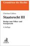 Christian Calliess: Staatsrecht III, Buch