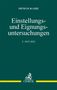 Text: "PATRICK ALIGBE", "Einstellungs- und Eignungsuntersuchungen", "3. Auflage", "C.H. BECK". Grünes Cover. Logo unten., Buch