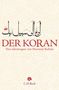 "DER KORAN, Neu übertragen von Hartmut Bobzin. C.H.Beck." Arabische Schrift über geometrischem Muster, mittig.