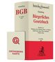 Text: "Grüneberg Bürgerliches Gesetzbuch", "85. Auflage 2026". Ein Buch und eine Karte mit einem "G" Logo., 1 Buch und 1 Diverse