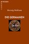 Titel: "DIE GERMANEN", Autor: Herwig Wolfram, Verlag: C.H. BECK. 

Eine stilisierte runde Brosche mit rötlichen Segmenten., Buch