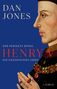 Der Text sagt: "Dan Jones, Der perfekte König Henry V, ein gnadenloses Leben". Eine malerische Profilansicht eines Königs., Buch