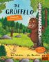 „DE GRÜFFELO“ oben, „Hessisch von Henni Nachtsheim“, „Inklusive Audio zum Download“. Waldszene mit Maus und Gruffelo., Buch