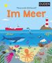 „Meine erste Wörterwelt Im Meer“ steht groß auf einem kindgerechten Meeres-Illustration mit Tieren und einem Schiff., Buch