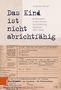 Andreas Kinast: 'Das Kind ist nicht abrichtfähig', Buch