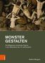 "MONSTER GESTALTEN" steht in Weiß vor einem Gemälde mit vielen schreienden Menschen und Monstern, gestaltet von Kathrin Borgers., Buch