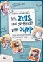 Buchtitel: "Ich, Zeus, und die Bande vom Olymp. Götter und Helden erzählen griechische Sagen." Illustrationen von Göttern.