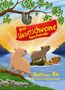 Titel: "Drei Wasserschweine tauchen ab". Ein Faultier hängt an einem Ast. Drei Wasserschweine im Wasser vor Sonnenuntergang., Buch