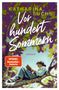 "Vor hundert Sommern" von Katharina Fuchs. Illustration einer Frau auf einem Baum lesend, umgeben von grünen Blättern., Buch