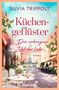 „Silvia Trippolt - Küchengeflüster: Die verborgene Zutat der Liebe“. Romantische Straßenszene mit Café-Tisch., Buch