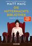 "Die Mitternachtsbibliothek. Spiegel Bestseller-Autor. Illustration: Eine Person sitzt vor einem Schachspiel.", Buch