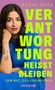 Text: "Rasha Nasr, Verantwortung heißt bleiben, Eine demokratische Kampfansage." Grauer Hintergrund, rotes Siegel.