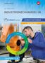 "Industriemechaniker/-in. SMARTLernen. Lernsituationen. Lernfelder 5-9. Mann arbeitet an einer Maschine. Kreis mit Aufgaben."