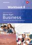 "Workbook 8", "More than Business", "Englisch für die Wirtschaftsschule Bayern", "Klasse 8". Jugendliche und Stadtbild.