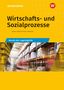 "Wirtschafts- und Sozialprozesse", "Berufe der Lagerlogistik". Gelbes Cover mit einem Logistiklager im Hintergrund., Buch