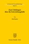 Otto Donner: Zum Unbehagen über die Entwicklungshilfe., Buch