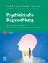 Titel: Psychiatrische Begutachtung. Untertitel: Ein praktisches Handbuch für Ärzte und Juristen. Illustration: Person betritt Kopfkontur., Buch