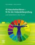 „45 Naturheilverfahren – fit für die Heilpraktikerprüfung.“ Menschliche Silhouette vor farbigem Kreisdiagramm., Buch