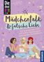 "Mädchentalk & falsche Liebe. Ein spannender Fall mit extra Powerwissen zum ersten Verliebtsein." Drei Mädchen sitzen zusammen., Buch