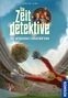 Text: „Die Zeitdetektive“, „Das vergessene Fußballmärchen“. Eine Torhüterin streckt sich nach einem Fußball. Links jubeln Kinder., Buch