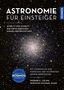 Text: "ASTRONOMIE FÜR EINSTEIGER. Mit Sternatlas und Vorschau der schönsten Himmelsereignisse." Hintergrund: Sternencluster.