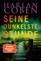 "SEINE DUNKELSTE STUNDE" von HARLAN COBEN. Ein Weg durch eine düstere Landschaft mit Vögeln am Himmel.