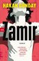 Text: „HAKAN GÜNDAY“, „Zamir“, „Roman“, Zitat über Kultstatus der Bücher von Günay in der Türkei, „Brigitte“. Illustration: Mann., Buch