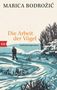 "Die Arbeit der Vögel. Seelenstenogramme." Illustration: Person in Winterlandschaft.