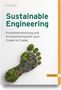 Titel: "Sustainable Engineering". Ein Fußabdruck, aus Platinen und Pflanzen, symbolisiert Nachhaltigkeit., Buch