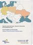 Texte über Ukraine und wirtschaftliche Transformation. Karte von Europa mit hervorgehobenen Ländern. Logo unten links., Buch
