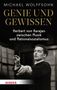 Titel "Genie und Gewissen" von Michael Wolffsohn, über Herbert von Karajan und Nationalsozialismus; darunter ein Dirigent., Buch