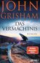JOHN GRISHAM, DAS VERMÄCHTNIS, ROMAN. Landschaft mit Baumstamm und einem schwarzen Vogel im Vordergrund. Sonsorgtes Licht., Buch