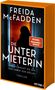 Titel: "Die Untermieterin". Text: "Warum macht sie dir das Leben zur Hölle?". Silhouette einer Frau vor einer Tür., Buch