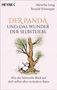 Buchtitel: Der Panda und das Wunder der Selbstliebe. Illustration: Panda entspannt unter Baum mit Blumen., Buch