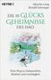 Titel: "Die 10 Glücksgeheimnisse des Dao". Zwei Kraniche an einem See, blühende Kirschblütenzweige., Buch