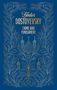 "Tjodor Dostoyevsky Crime and Punishment Insel" steht in goldener Schrift auf einem blauen Hintergrund mit Ornamenten.